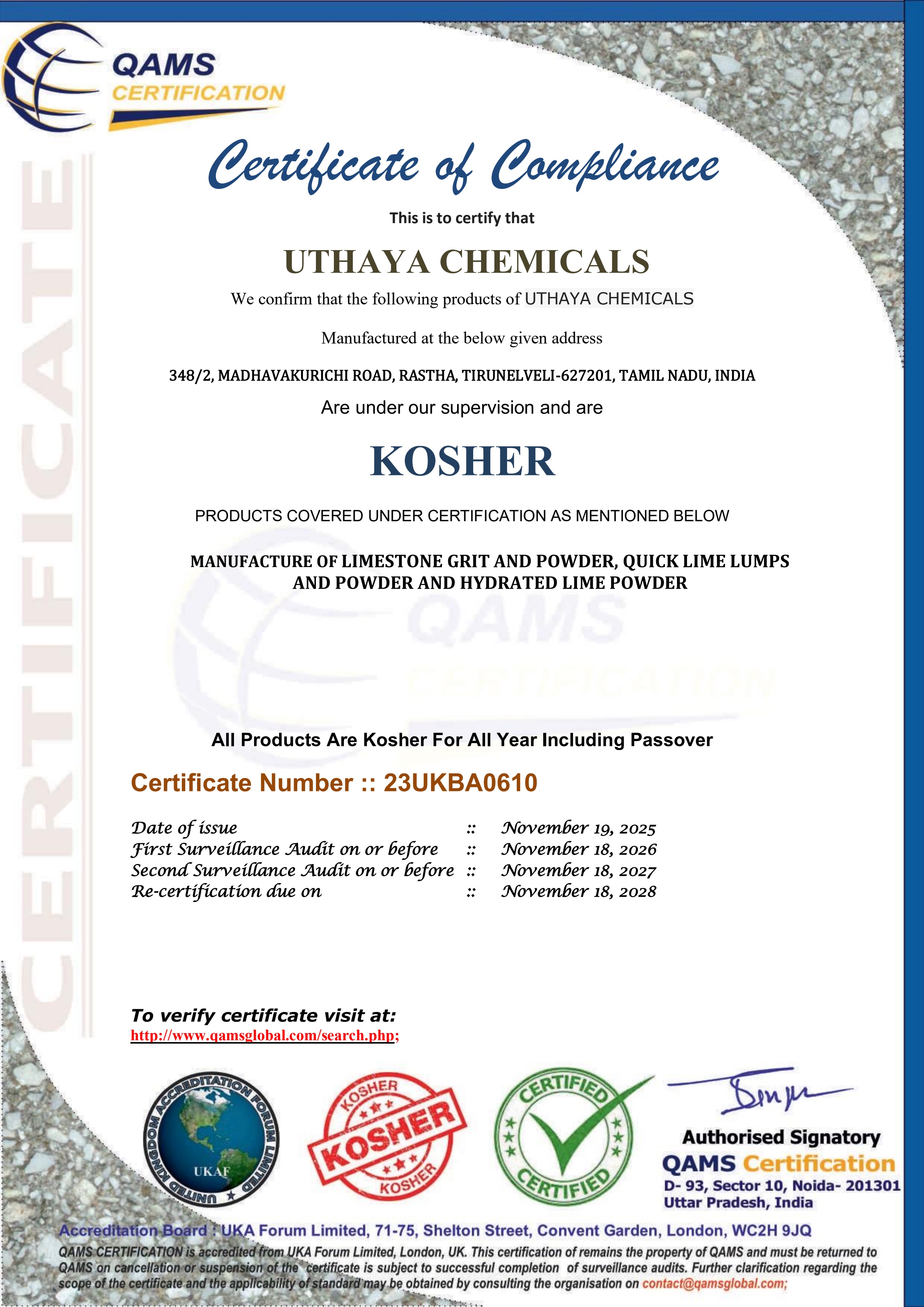Kosher Certification